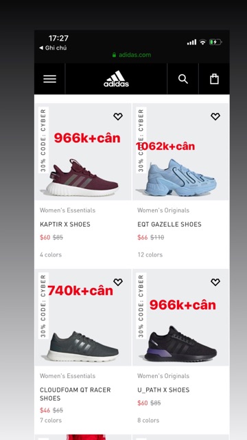 GIÀY ADIDAS BLACKFRIDAY / CYBER WEEK