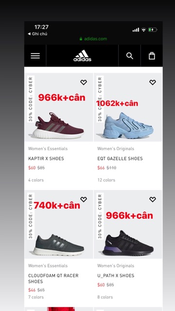 [TRẢ ORDER] GIÀY ADIDAS BLACKFRIDAY / CYBER WEEK