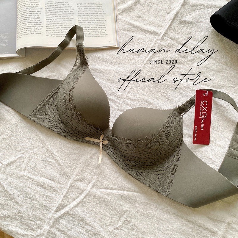 Áo lót nữ su đúc CXG áo ngực không gọng, nâng ngực, lót đệm vừa phải A16