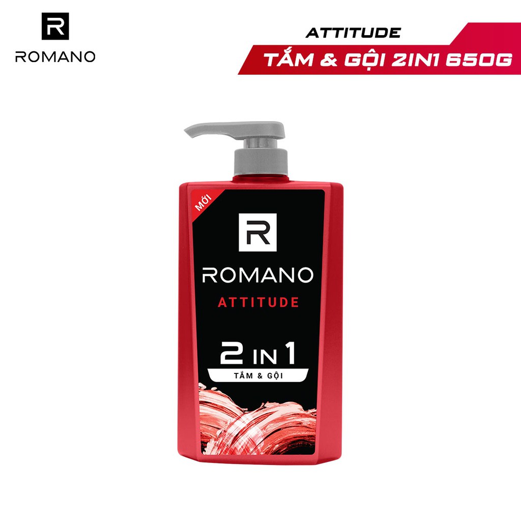 Tắm gội 2 trong 1 Romano hương nước hoa 650g