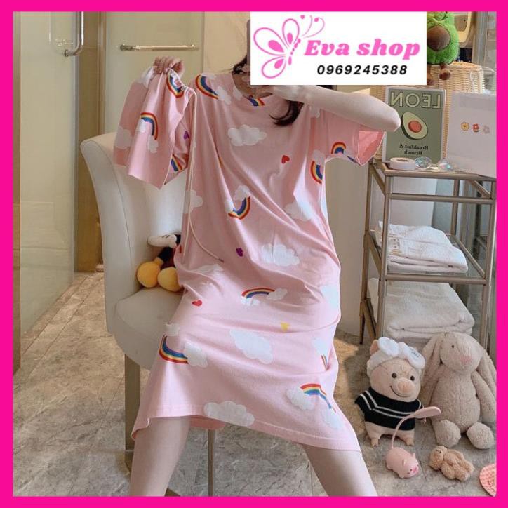 Váy ngủ cotton họa tiết dễ thương, đầm ngủ suông cho nàng cá tính 💃