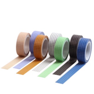 BĂNG KEO TRANG TRÍ WASHI TAPE CARO NHIỀU MÀU (Không hộp)