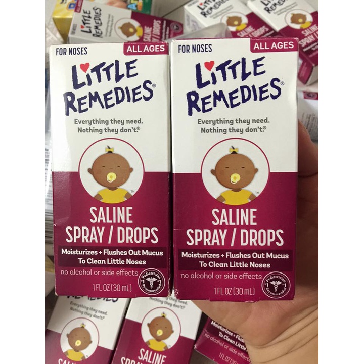 Nước Nhỏ Mũi Và Xịt Mũi Cho Bé Từ Sơ Sinh Little Remedies Mỹ - Xịt Mũi Little Remedies - Nước Muối Little Remedies