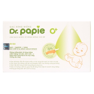 Gạc rơ lưỡi Dr. Papie (hộp 30 chiếc)