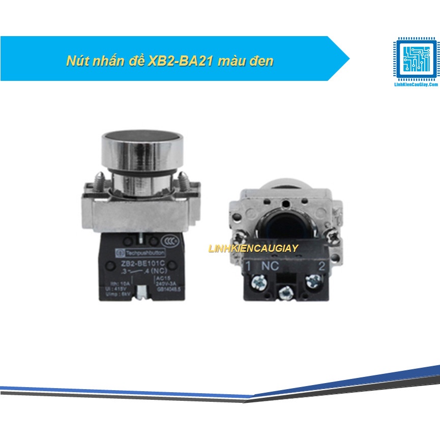 Nút nhấn đề XB2-BA21 màu đen
