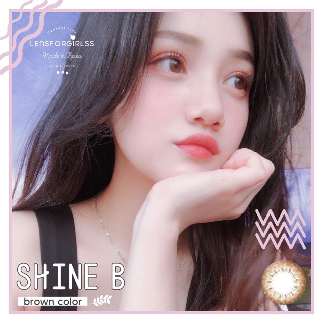 kính áp tròng cận Kính áp tròng SHINE B BROWN của Olens (Hsd 3-6 tháng)