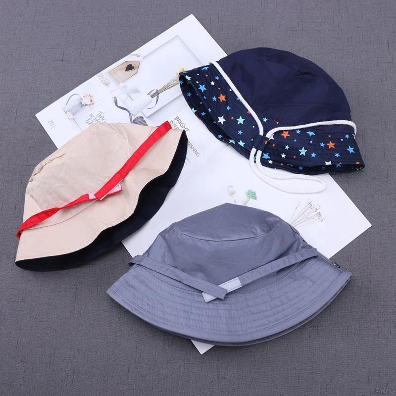 Mũ rộng vành bằng vải họa tiết họa hình đáng yêu cho bé