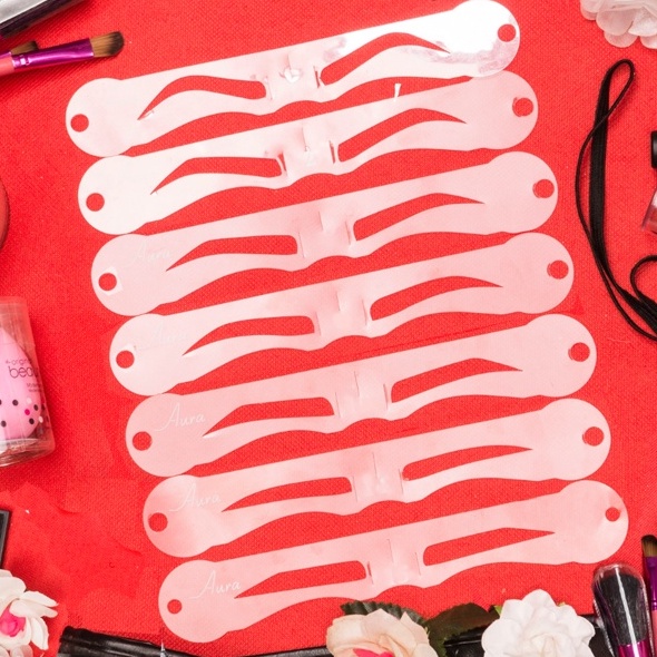 Set 7 Khuôn Vẽ Chân Mày  – Món Bảo Bối Thông Minh Cho Cô Nàng Không Biết Kẻ Lông Mày