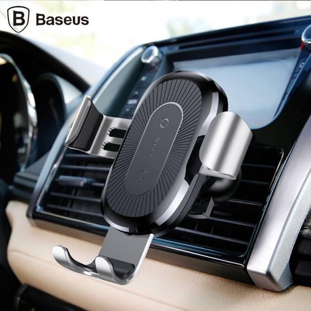 Kẹp điện thoại BASEUS WXYL-01 tích hợp sạc không dây trên ôtô Chính Hãng Baseus