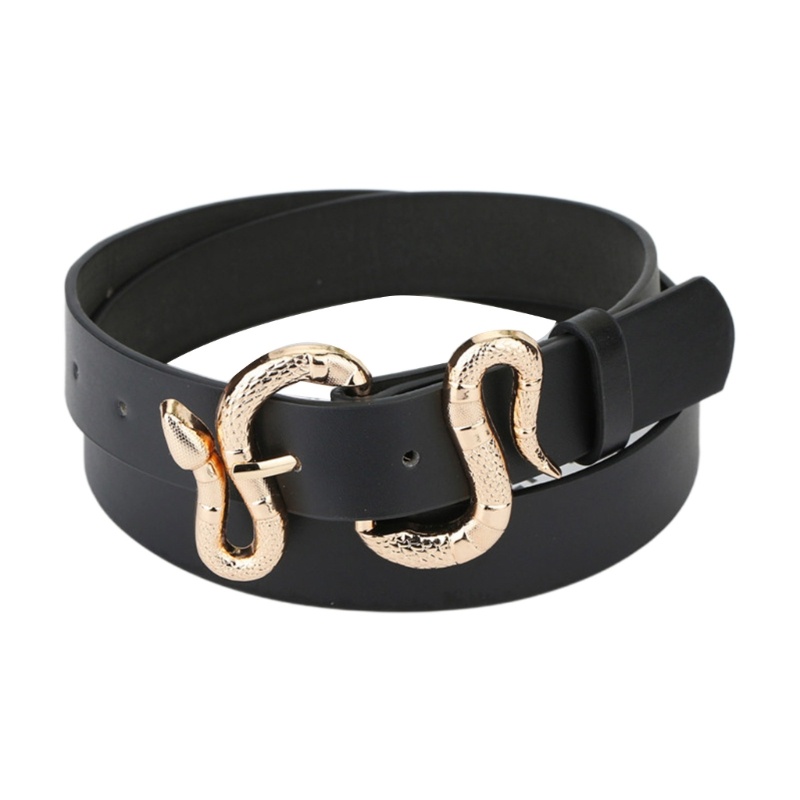 Dây Thắt Lưng Da Rắn Cài Khóa Có Thể Điều Chỉnh Thời Trang Cho Tuổi Teen