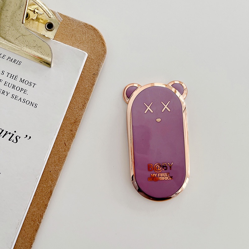 Dllencase Giá Đỡ Điện Thoại / Máy Tính Bảng mini Mạ Điện Họa Tiết Hoạt Hình Sáng Tạo