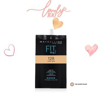 Maybelline - Kem Nền Mịn Lì Maybelline Fit Me Matte Poreless Foundation - Gói - 5ml - #128 Warm Nude
