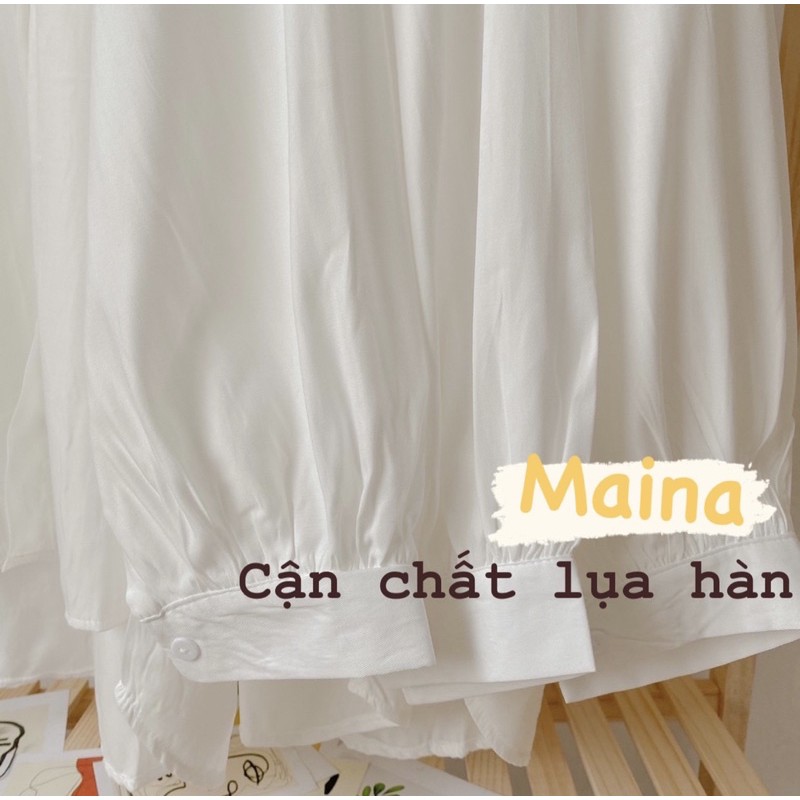 Áo sơ mi trắng lụa hàn ulzzang (ảnh thật/sẵn)