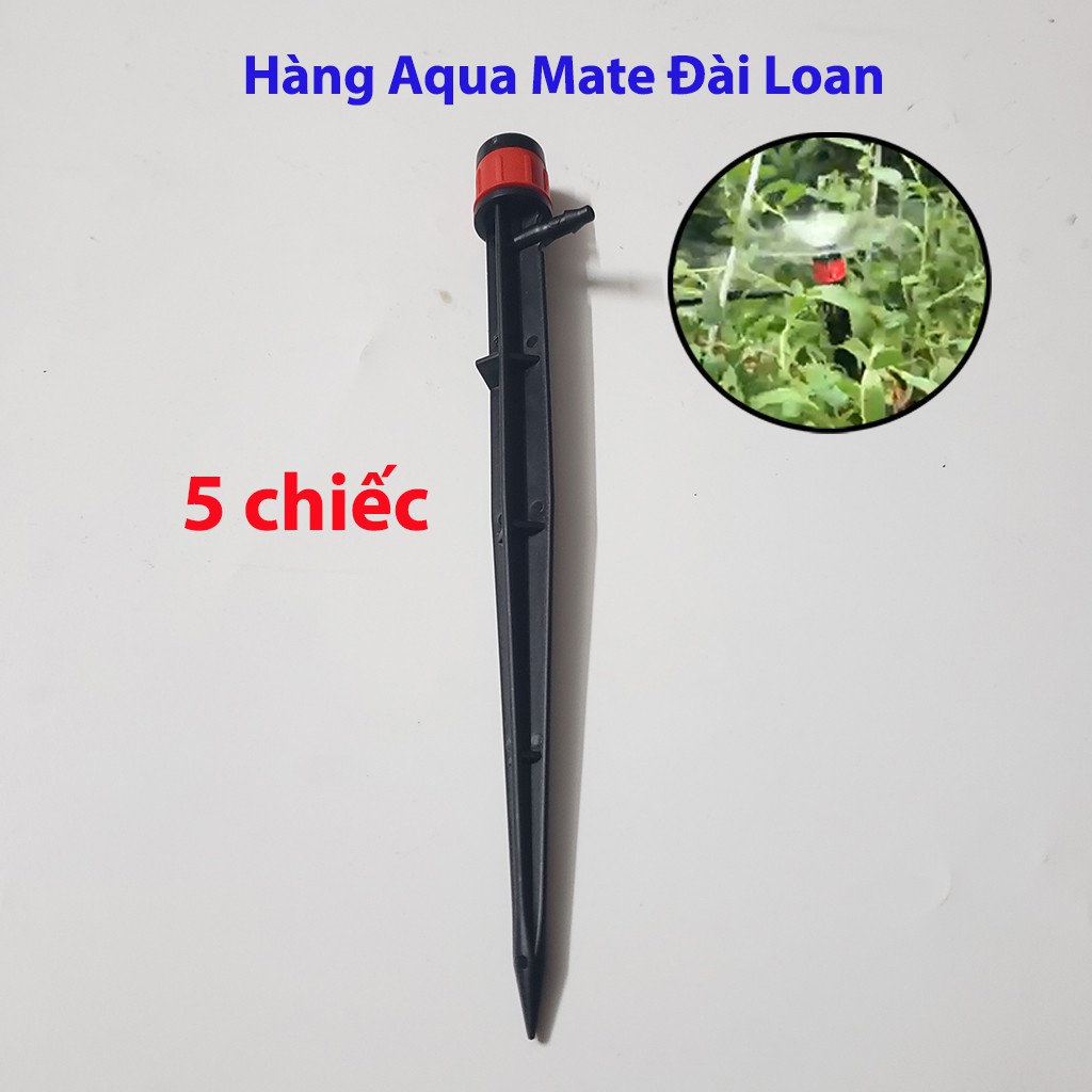 [Loại xịn] 5 Cây tưới xoè, béc tưới xoè liền que cắm tưới chậu cây, luống hoa, rau trồng trong thùng xốp