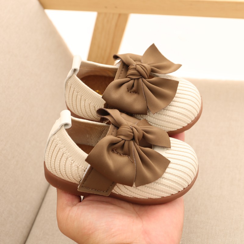 Giày búp bê đính nơ phong cách xinh xắn cho bé gái