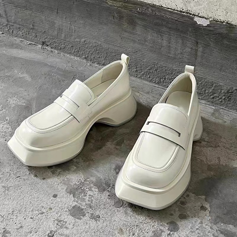 Giày Lười Da Đế Dày Phong Cách Anh Quốc Thời Trang Cho Nữ
