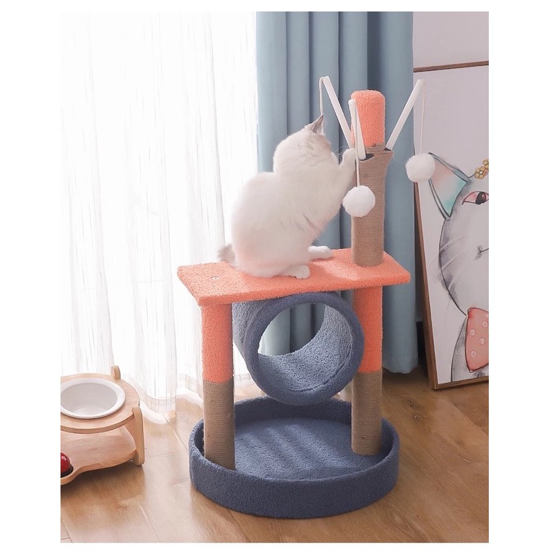 Cat tree trụ cào móng mèo mẫu mới nhất 2021, cattree cho thú cưng cao cấp xịn sò ♥️♥️♥️