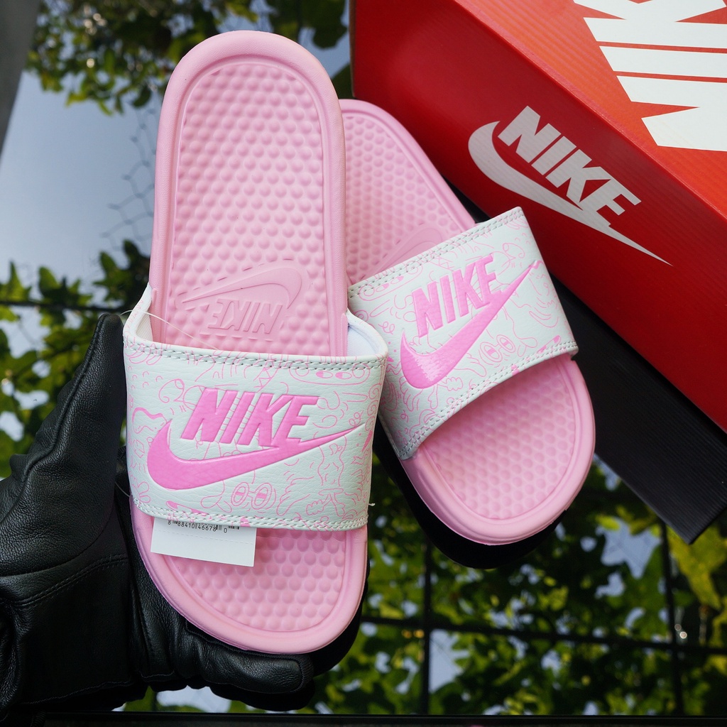 Dép Nike, MLB, NB FREE SHIP + hộp hãng + tem tag hot trend hàng loại 1.1 nike đế mềm êm quai ngang nam nữ. BH Slippers