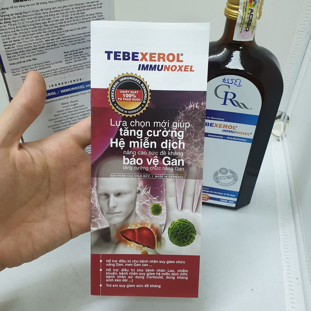 Tebexerol Immunoxel - Nước uống Tăng cường miễn dịch, phù hợp người bị lao phổi - CVSPHARMACY
