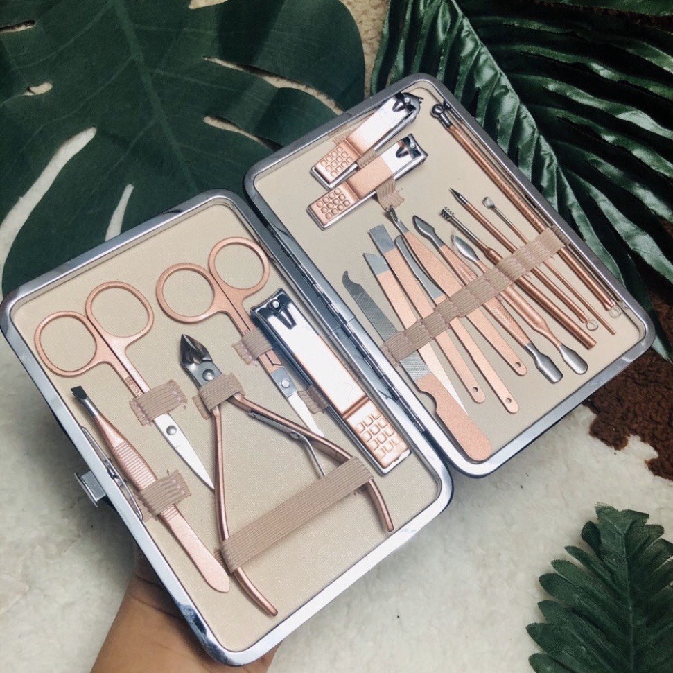 Bộ Dụng Cụ Bấm Móng Tay 18 món - Bộ Cắt, Bấm Dũa Móng Tay 3DM Nail Care - Sét Dụng Cụ Làm Nail Cao Cấp