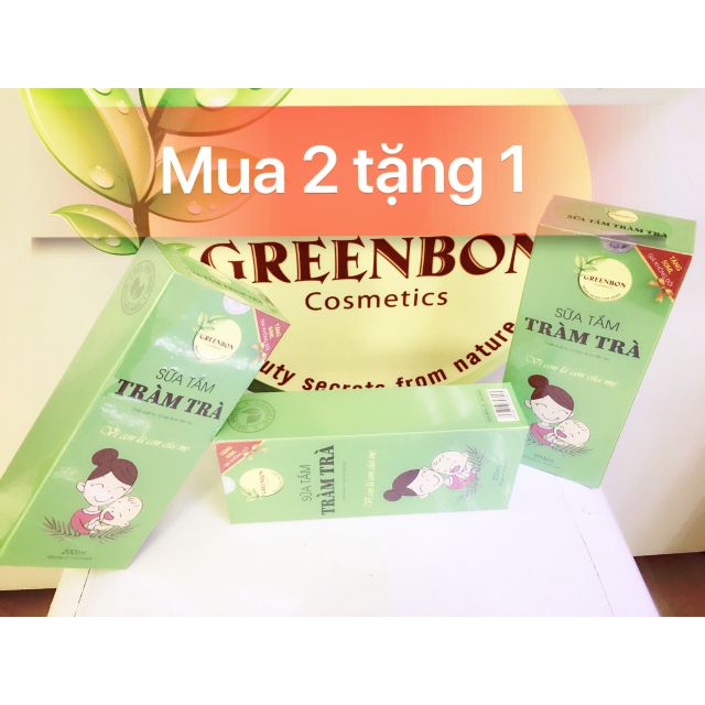 [Mua 2 tặng 1] Sữa tắm tràm trà cho bé GREENBON