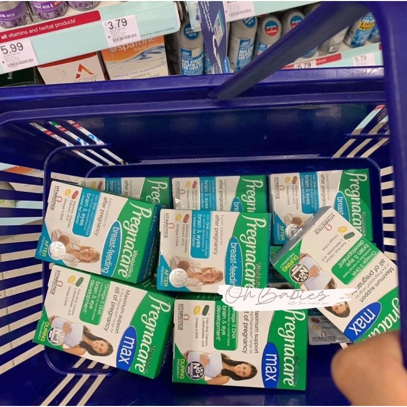 Viên Vitamin Pregnacare cho mẹ bầu và mẹ sau sinh UK