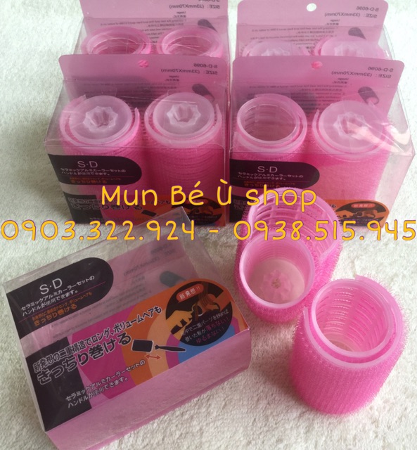 Set 10 cái Lô gai 2 lớp quấn cúp đuôi tóc xoăn cụp