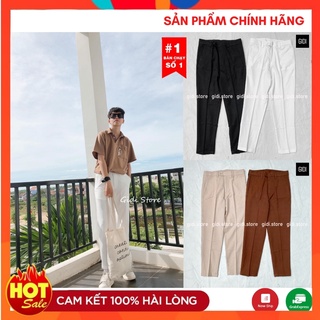 QuầnTây âu Nam Nữ Unisex ống suông 💥 Quần baggy vải kate mịn, không nhăn chính hãng GIDI