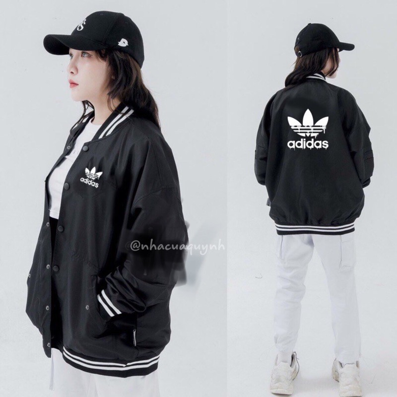 🔥Bomber, áo khoác dù in logo chiếc lá chảy sơn unisex nam nữ