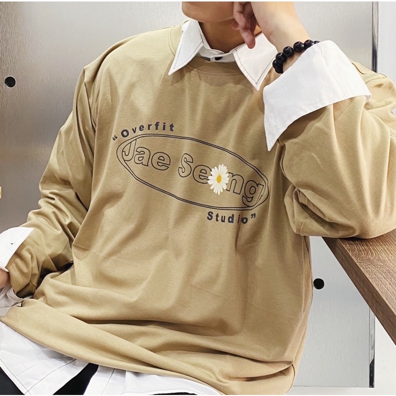 Áo Thun Tay Dài - Thương Hiệu JaeSeong - Hoạ Tiết Bông Hoa Cúc Hoạ Mi - DAISY LONGSLEEVE