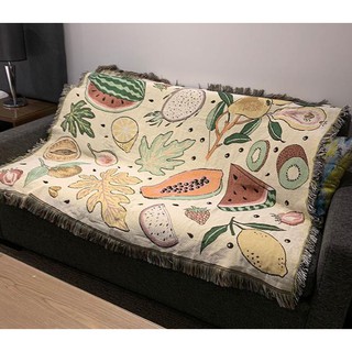 Thảm treo tường họa tiết vintage chăn trải shopha chống bụi, phong cách boho vintage freestyle