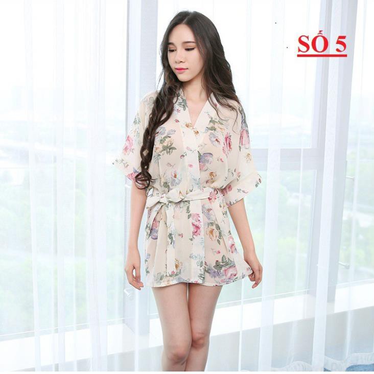 Aó choàng ngủ kimono  💕SIÊU SALE 💕 BIGsize tới 60kg Váy ngủ sexy chiffon hoa gợi cảm cao cấp sale giá rẻ 💖