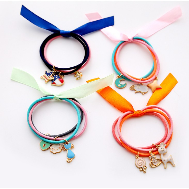 oos-【COD】Dây Cột Tóc Co Giãn Màu Sắc Ngọt Ngào Thời Trang Cho Nữ