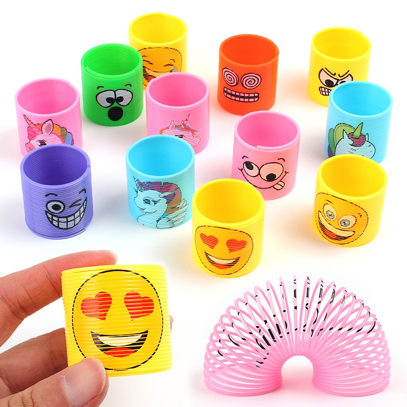 Đồ Chơi Lò Xo Ma Thuật Hình Kỳ Lân Màu Cầu Vồng Mini Làm Quà Tặng Sinh Nhật Cho Bé