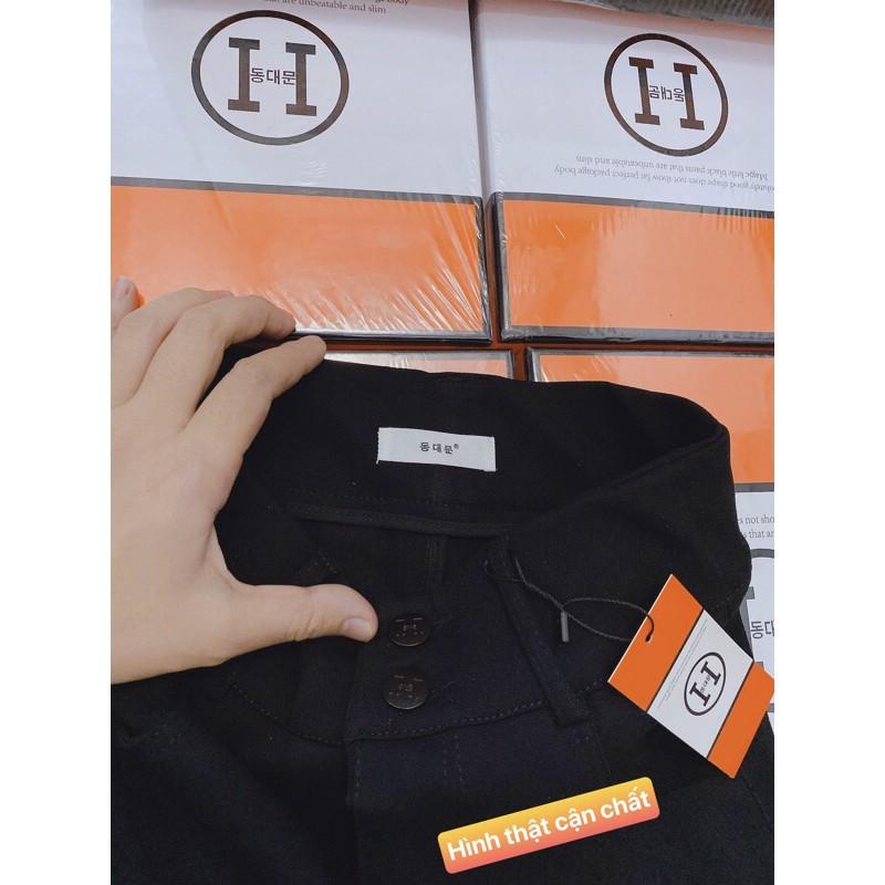 Quần Legging Nữ Cạp Cao Gen Bụng Hai Khuy Khóa Trước Túi Ốp Sau Hộp Chữ H Chất Vải Umi Hàn Loại Đẹp Siêu Co Giãn