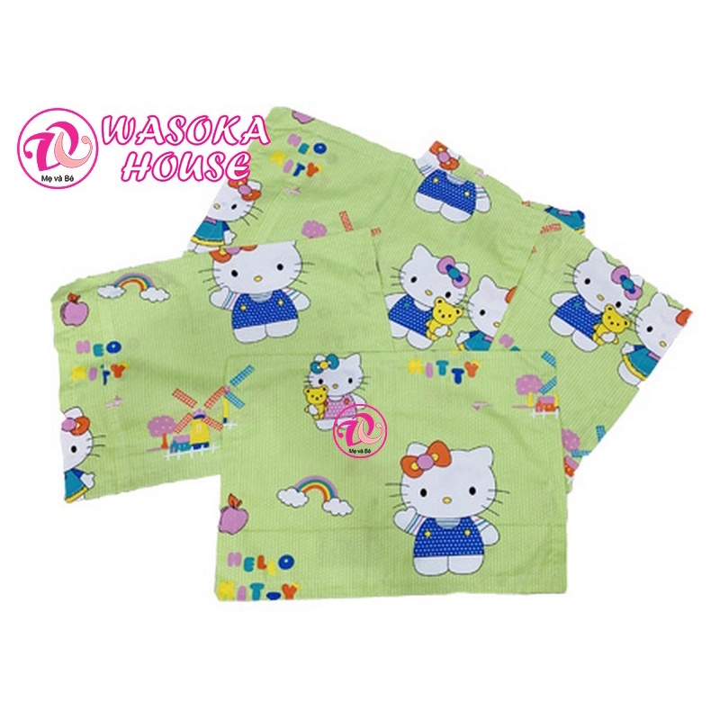Vỏ áo gối nằm trẻ em, vải cotton Thắng Lợi mềm, mát, nhiều họa tiết hoạt hình đáng yêu thân thiện