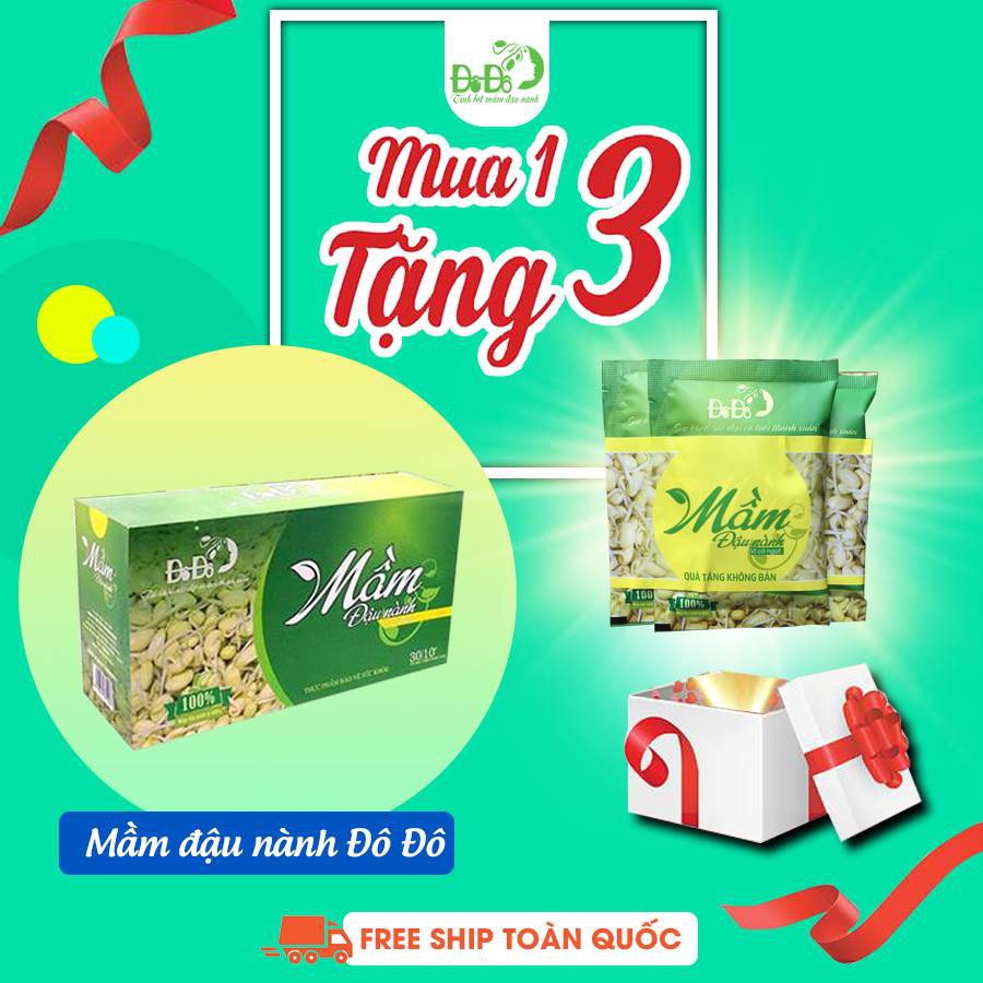 Hộp 30 gói nhỏ Mầm Đậu Nành Đô Đô - Ra mắt mua 1 tặng 3