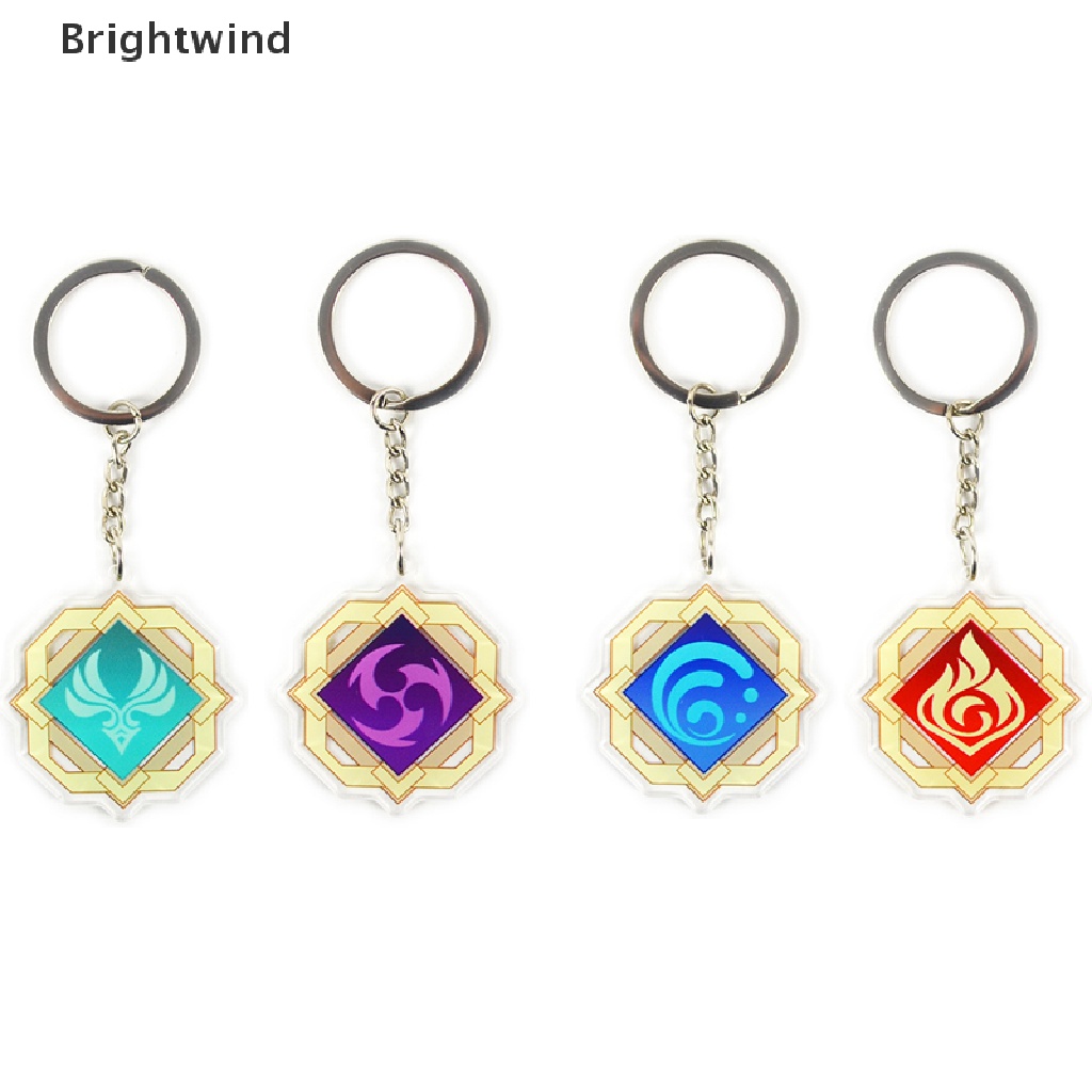 Anime Keychain Genshin Impact Element Vision God's Eye Liyue Harbor Bag Pendant Hot Sell