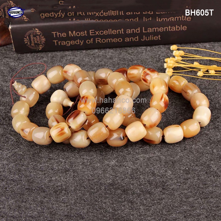 Vòng tay sừng bò Châu Phi đốt trúc - Phú quý và trường tồn (BH605T) HAHANCO