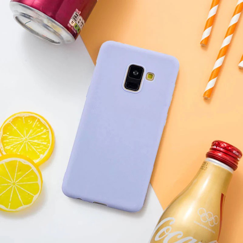 Ốp Lưng TPU Mềm Màu Trơn Siêu Mỏng Cho Samsung Galaxy A6 A8 Plus 2018