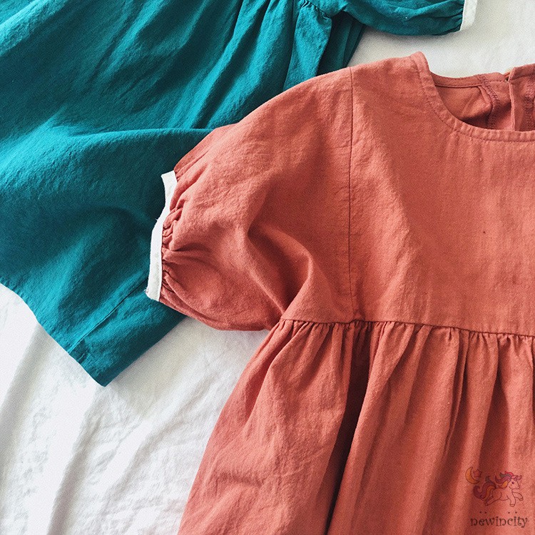 Đầm Bé Gái Đơn Giản Phong Cách Hàn Quốc