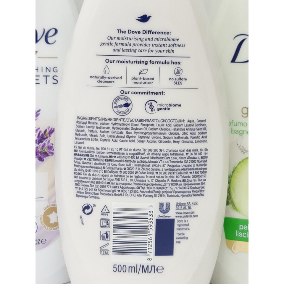 Sữa Tắm Dưỡng Thể DOVE 500ml