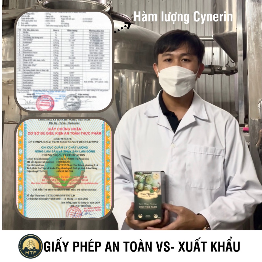 Cao Trà Atiso Đà Lạt mát gan ngủ ngon 250- 500gr Hũ thủy tinh không đường Minh Tiến Farm