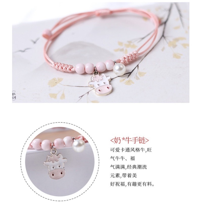 VÓNG TAY DÂY CÓI HỒNG - NHIỀU HÌNH