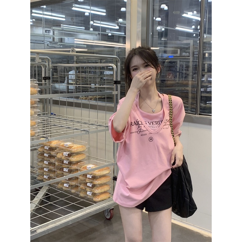 Set Áo Thun Ngắn Tay Và Đầm Hai Dây Họa Tiết Sọc Caro Phong Cách Mỹ Thời Trang Mùa Hè 2022