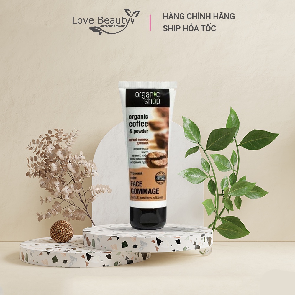 Tẩy da chết mặt Organic coffee