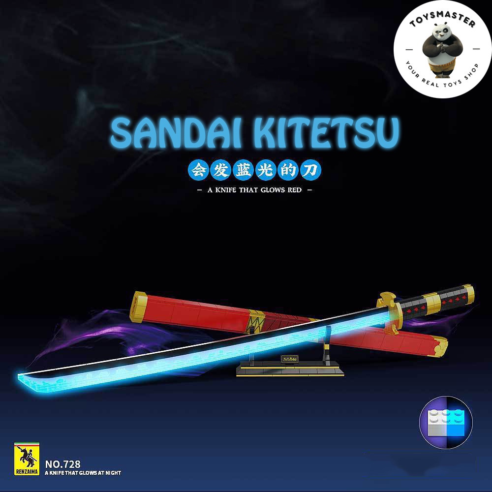 Đồ Chơi Lắp Ráp Kiểu LEGO Dạ Quang Thanh Kiếm Sandai Kitetsu Quỷ Kiếm Đệ Tam Zoro Trong OnePiece NO728 Với 803 Mảnh Ghép