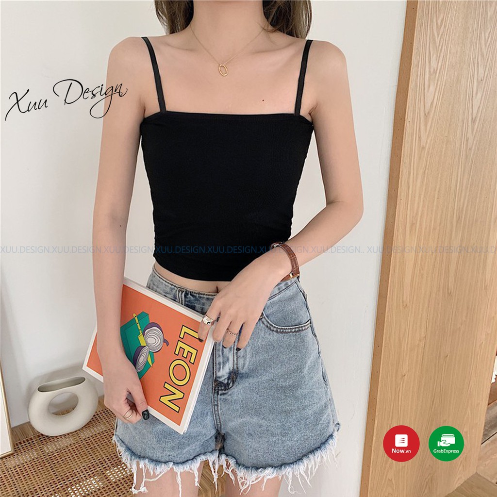 Áo hai dây vải thun cotton co giãn tốt Xuu, chất đẹp dáng ôm AD02 | WebRaoVat - webraovat.net.vn