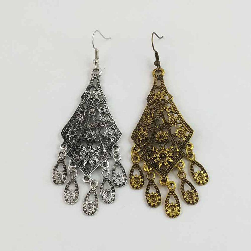 Bông Tai Dáng Dài Phối Tua Rua Phong Cách Bohemian Thời Trang Cho Nữ