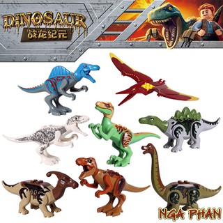 Bộ 8 Khủng Long Nhiều Loài Dinosaur Đồ Chơi Xếp Hình Lắp Ráp